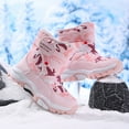thumbnail image 4 of Dakaela 5-14Y Boys Girls Snow Boots Toddler Waterproof Hook and Loop Mid Calf Fleece Lined Outdoor Winter Shoes for Little Big Kids Pink 5, 4 of 8