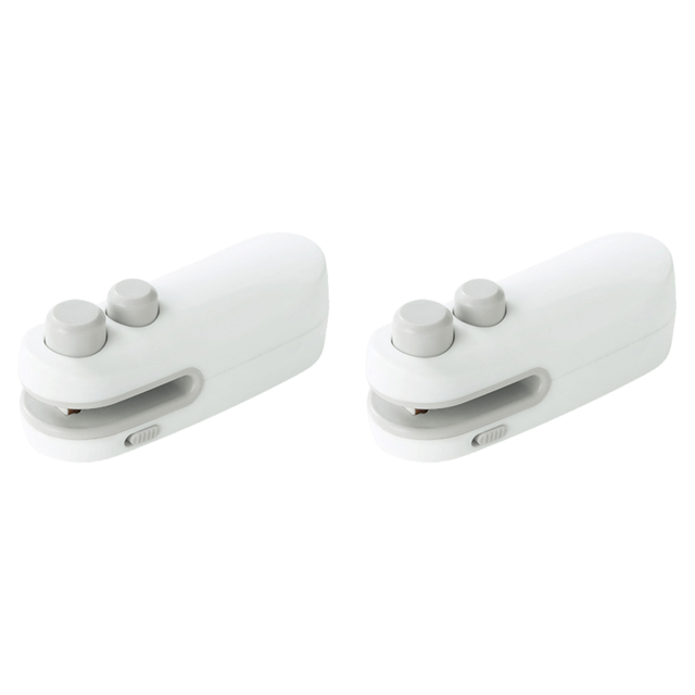 Sellador Alimentos Portátil Recargable Por USB para Bolsas Plástico Refrigerios () Blanco