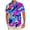 Purple, variant on LODIENY Men's Hawaiian Wrinkle Free Shirts Lightweight Casual Summer Short Sleeve Button Down Tropical Tie Dye Gradient Color Printed Holiday Beach Vacation Tees Shirt Tops Black L