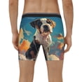 thumbnail image 4 of Xecao Colorful Sky Puppy Print Boxer Briefs for Men's Stretch Moisture-Wicking Underwear, Mid-Rise Classics breathable fabric, 4 of 7