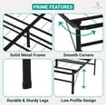 thumbnail image 4 of 14" foldable Queen Bed Frame Heavy Duty Metal Bed Frame Folding Bed Frame with Steel Slats Box Spring Replacement 600lbs Capacity Platform Bed Queen Bed Frame Size -Black, 4 of 18