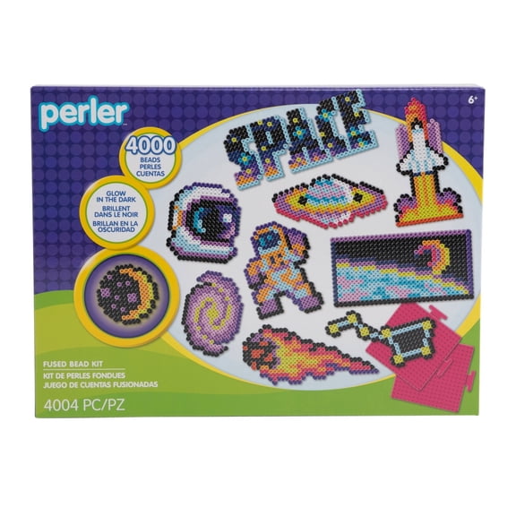 Perler Deluxe Box Glow in the Dark Space Art & Craft Kit