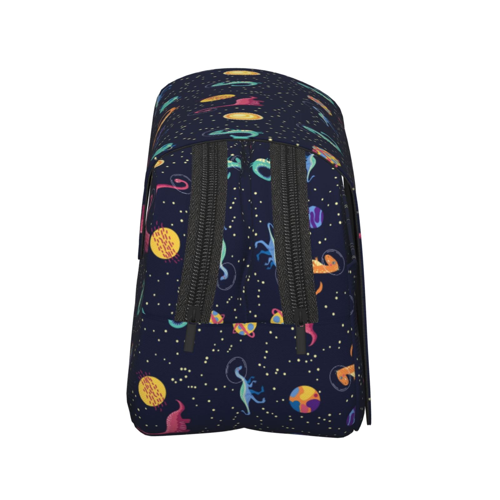 Rateoe Space Dinosaur Pattern Double Clamshell Pen Case, Storage Organizer with Two Zipper Compartments– Holds Up to 50 Pencils & Pens