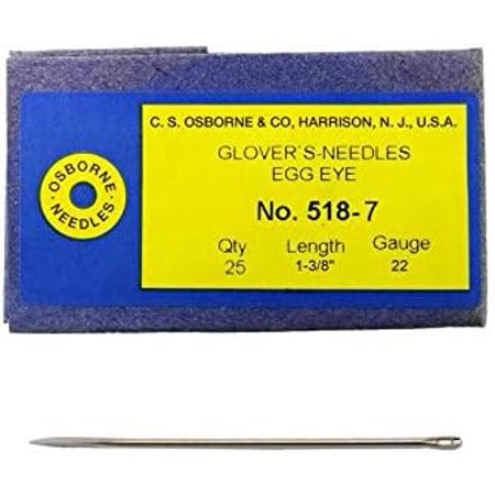 Pack Of 25 Glover's Needles #518 (518-7) Size 7 Made In