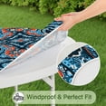 thumbnail image 5 of Colorful and Functional Round Table Cover, Boho Floral Design with Elasticated Edge, Fits Tables Up to 56 Inches in Diameter, 5 of 7