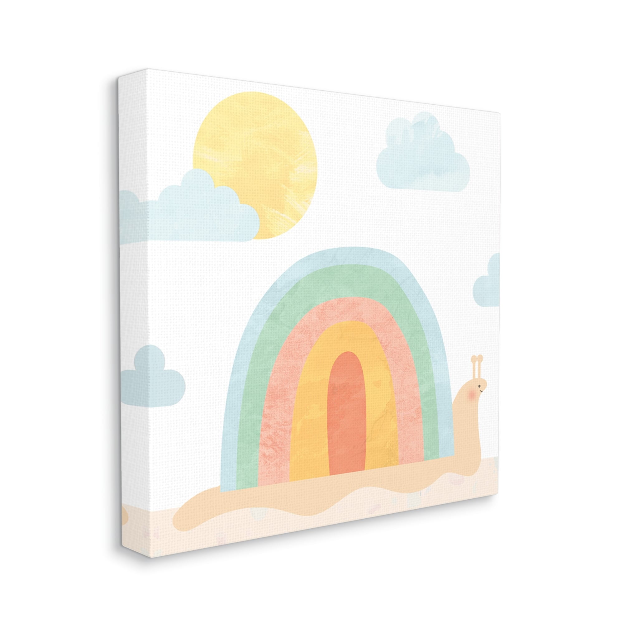 Stupell Industries Snail Striped Rainbow Shell Animals & Insects Painting Gallery Wrapped Canvas Print Wall Art