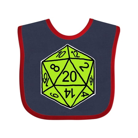 

Inktastic 20 Sided Green Dice Gift Baby Boy or Baby Girl Bib