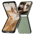 thumbnail image 3 of Designed for Motorola Razr 40 Folding Case, Carbon Fiber Texture + TPU, Shockproof Lightweight Slim Drop Protection Cover for Motorola Razr 40, Green, 3 of 9