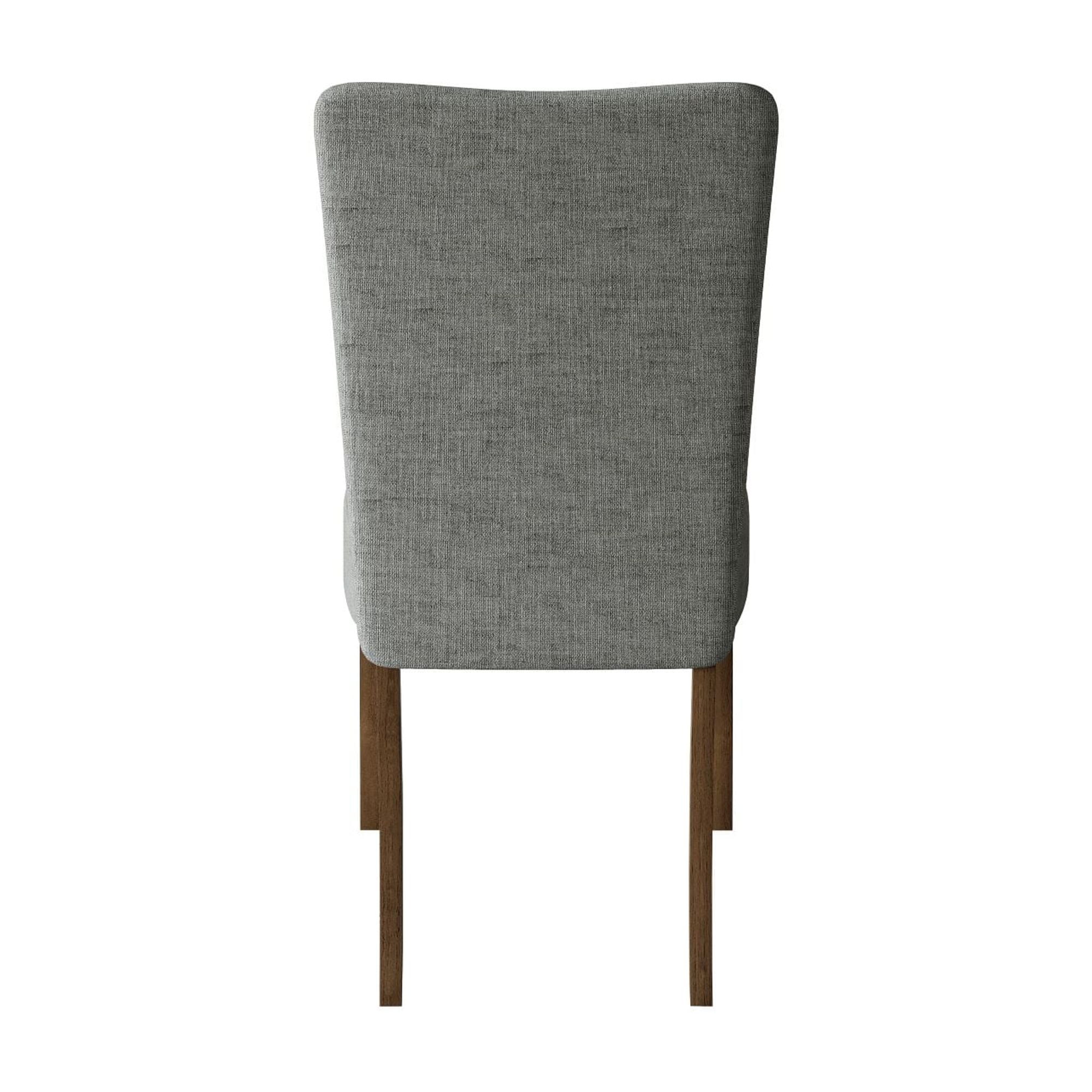 Home Design Lubec Dining Chair (Set of 2), Gray, Roll-back design, Button-tufted back, Padded seat, Comfortable seating, Sturdy frame, Modern style, Durable construction
