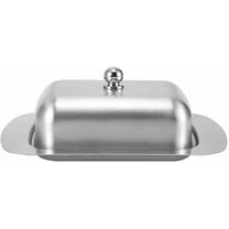 Butter Dish with Cover, Stainless Steel Butter Container Butterie Butter Dish for Kitchen Countertop Refrigerator, 7.3x4.8x2.8in