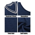 thumbnail image 5 of COOFANDY Men's Vest Sweaters Casual Sleeveless V-Neck Pullover Sweater Striped Cable Knit Sweater Vest, 5 of 9