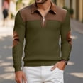 thumbnail image 1 of Ceisia Men Color Block Long Sleeve Zipper Casual Daily Outdoor Versatile Gift Fashion Athletic Top, 1 of 8