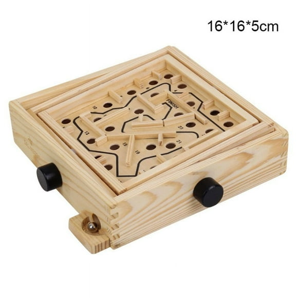 Wooden Labyrinth Game Balance Keeping Desktop Group Play Classic Puzzle Game Toy for Kids and Adults Party New