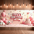 thumbnail image 6 of Cute Dog Themed Happy Birthday Banner with Balloons Cakes and Gifts Backdrop Party Supplies Decors Photography Props for Birthday Party Pet Celebration Event Photo Booth Decorations, 6 of 7