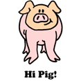 thumbnail image 2 of CafePress - Hi Pig - Cute Infant Baby Football Bodysuit, 2 of 3