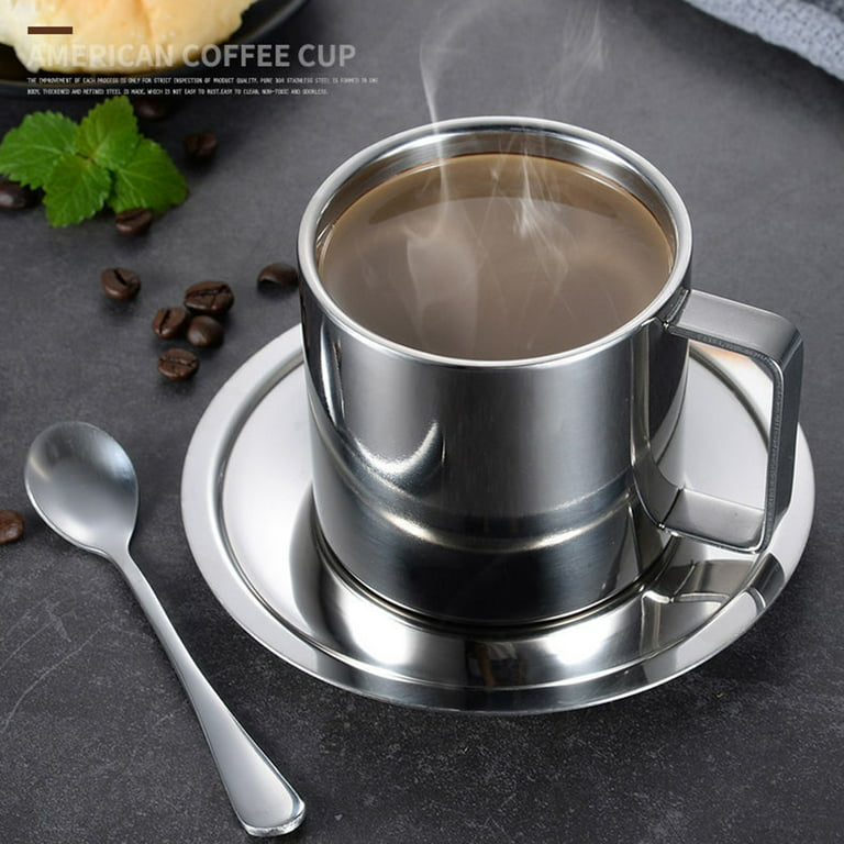 Outdoor Camping Espresso Mug Thickened 304 Stainless Steel Double