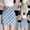 Blue, variant on Umfun Women's Plaid A-Line Mini Skirt High Waist Bodycon Skirt Casual Skirt for School Daily Style