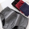thumbnail image 3 of Women Menstrual Panties Cotton Breathable Solid Low Waist Intimate Briefs, 3 of 8