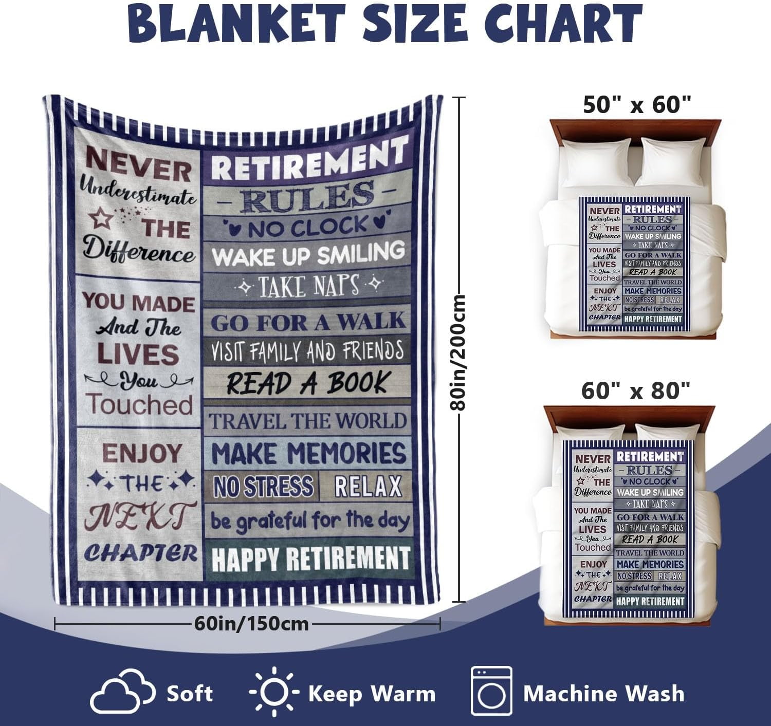 Retirement Gift for Woman, Retirement Gifts for Women Men 2025, Best Retirement Gifts, Retirement Gifts, Happy Retirement Gifts for Women Mom Teacher Nurse Coworkers, Retirement Blanket