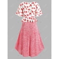 thumbnail image 2 of Blusa Heather de Talla Extra con Lazo Frontal de Flores Rosegal  Vestidos casuales de talla grande, 2 of 5