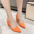 thumbnail image 2 of Amzcrzy Zapatos de mujer,Zapatos de mujer,Zapatillas de mujer, Zapatos de tacón alto con punta puntiaguda y tacón grueso para mujer, informales, multicolores Sandalias Mujer Zapatillas De Casa, 2 of 5