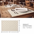 thumbnail image 3 of Placemats Set of 4, Vintage Wheat Color Woven Placemat, Linen Place Mats for Kitchen/Dining Tables, Geometric Abstract Diamonds Plaid Washable Table Mats for Party, 3 of 8