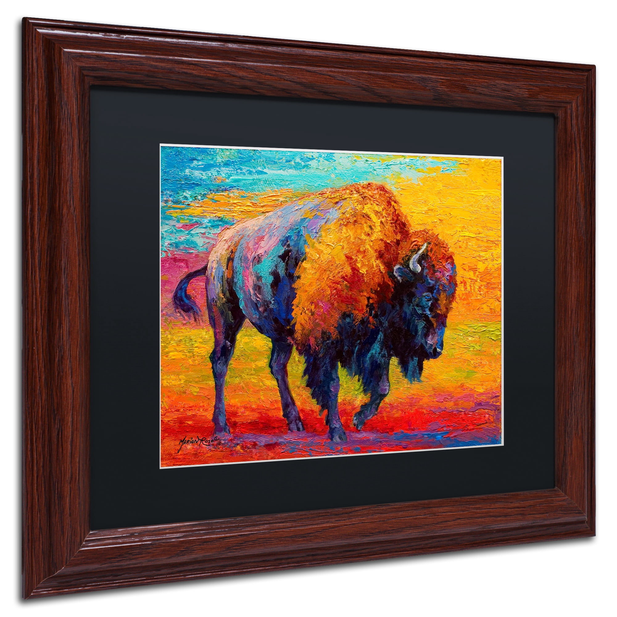 Marion Rose 'Spirit of the Prairie' Black Matted Framed Art