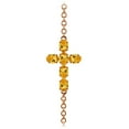 thumbnail image 2 of Galaxy Gold 1.7 Carat 14k Solid Rose Gold Cross Bracelet Natural Citrine, 2 of 3