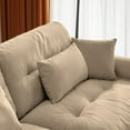 thumbnail image 5 of Super Comfort Oversized Modular Velvet Sectional Sofa Couch with Movable Ottoman,Corner Sectional with Bolstered Armrests, Deep Seat Cloud Couch, Convertible L Shaped Couch for Living Room, Camel, 5 of 8