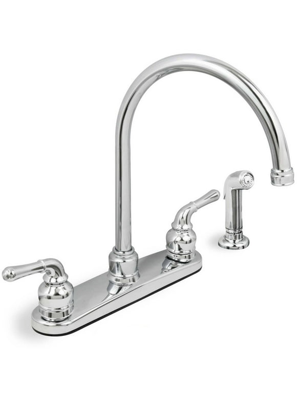 Everflow Lead Free Two-Handle Kitchen Faucet with Spray, Chrome