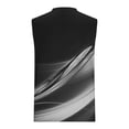 thumbnail image 2 of Hombres Moda Casual sin Mangas Impresión Suéter Cuello Redondo Tanque Deportivo, 2 of 4