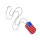 thumbnail image 5 of Collar con la bandera estadounidense de EE. UU., colgante con placa de identificación patriota, par, 5 of 6