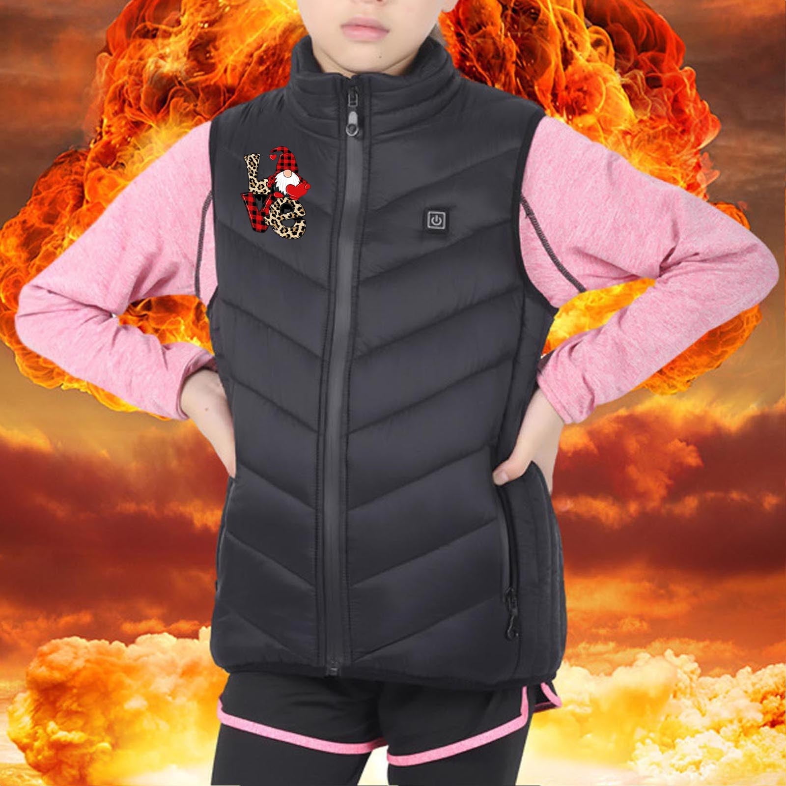 日本全国送料無料商品 特集 USB Vest, Heated Kids QIPOPIQ Charging Cotton Lightweight Boys
