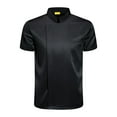 thumbnail image 4 of Men Women Chef Jacket Short Sleeve Top Comfortable Cooker Chef Clothes chef Coat Black XXL, 4 of 7