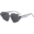 thumbnail image 2 of Yazoeia Cat Eye with Diamond Flower Type Glasses Cool and Handsome Fashion Sunglasses Life Party Sunglasses Multicolor Gamer Photo Props Glasses for Adults Teens-Rice Frame Tea Tablets CJC912-125592, 2 of 5