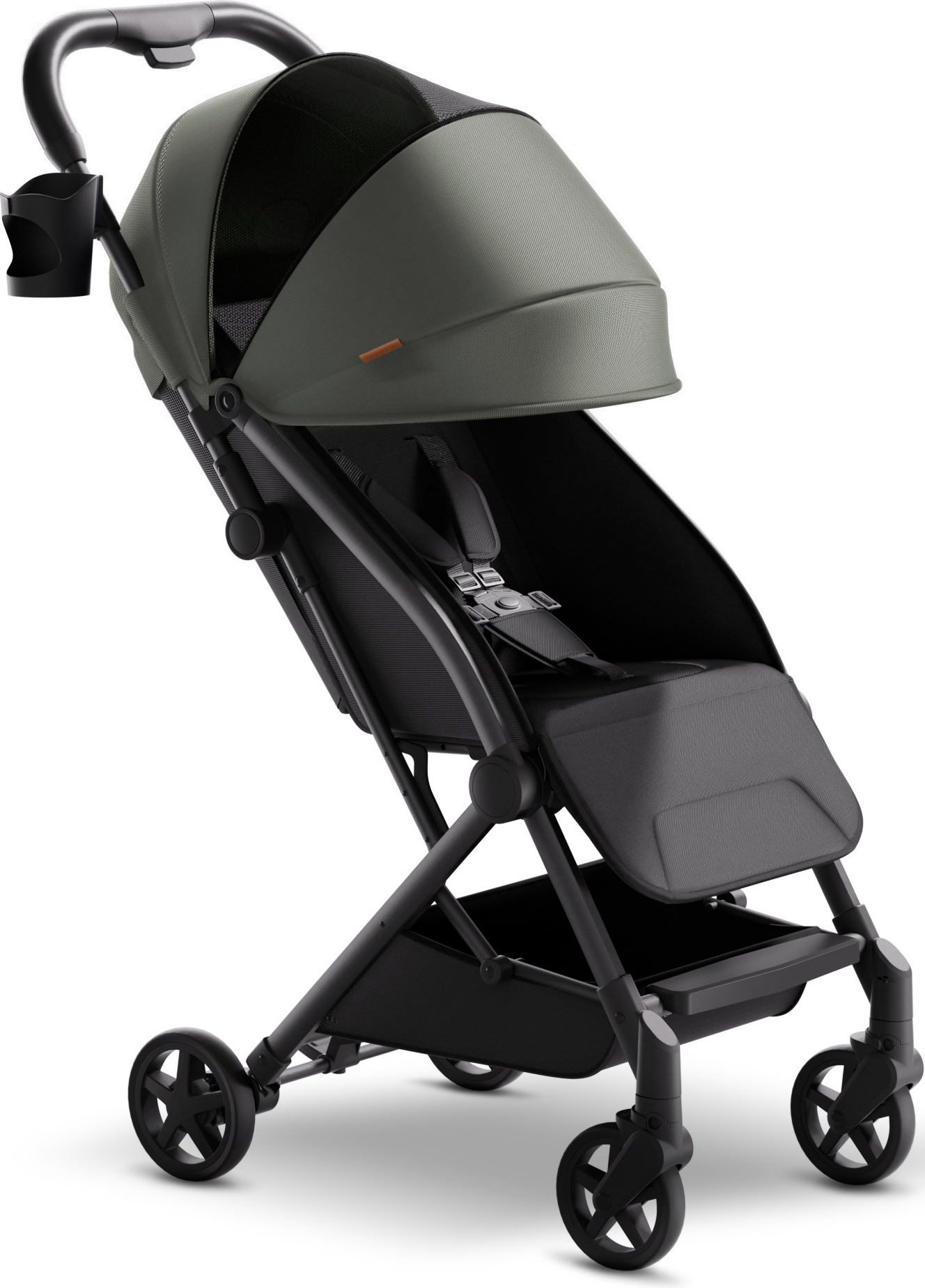 Mompush Lightweight Baby Stroller, Compact Stroller for Airplane Travel, Green, 14.2 lb, Unisex