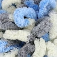 thumbnail image 2 of JubileeYarn Fun Finger Loops Yarn - 100g/Skein Jumbo Polyester - Multicolor Grey Light Blue - 1 Skein, 2 of 7