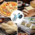 thumbnail image 4 of Bicycle Pizza Cutter, Dual Wheels with Non-Stick Stainless Steel Super Sharp Blades, 4 of 5