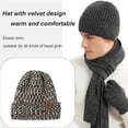 thumbnail image 4 of Scarf Touch Screen Gloves Large Hat Scarf Gloves Set Thick Knit Skull Cap, 4 of 5