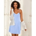 thumbnail image 2 of Ekouaer Nightgowns for Women Soft Cotton Classic Cute Comfy Sleeveless Nightwear Lace Nightgown Sleeveless Sleep Dress, 2 of 6