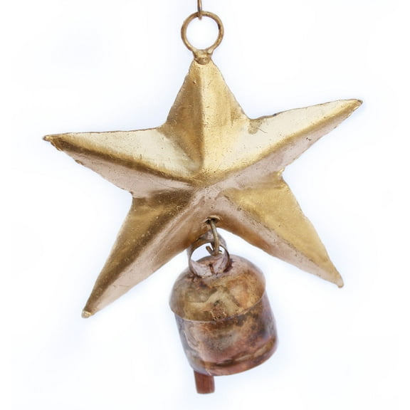 De Kulture Bell Metal Star Ghantada Wind Chime Hanging Bells for Home Garden Balcony Decor 6X1x8 (LWH) inches