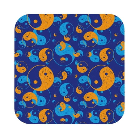 

Giroia Colorful Yin Yang Coasters Leather Coasters Set of 6 Coaster for Drinks Square