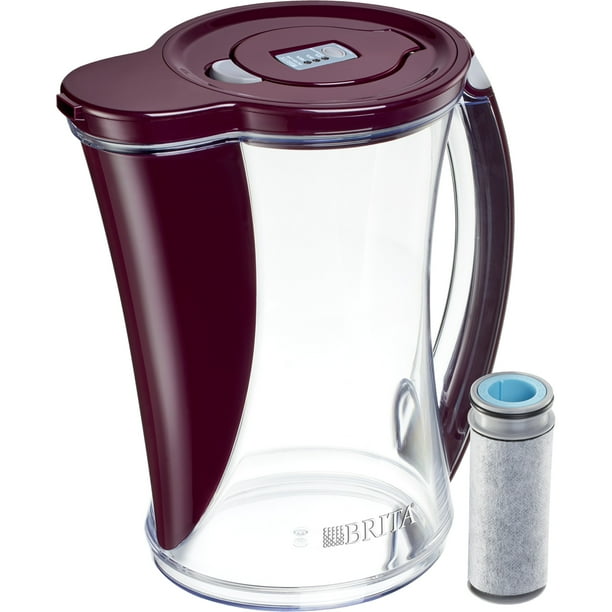 Brita 12 Cup Stream Filter As You Pour Water Pitcher with 1 Filter
