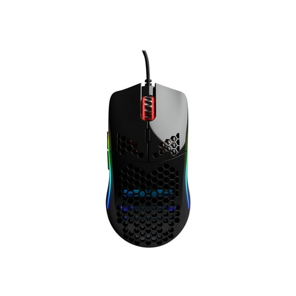 Glorious Model O Minus - Souris - Optique - 6 Boutons - Filaire - USB 2.0 - Noir Brillant