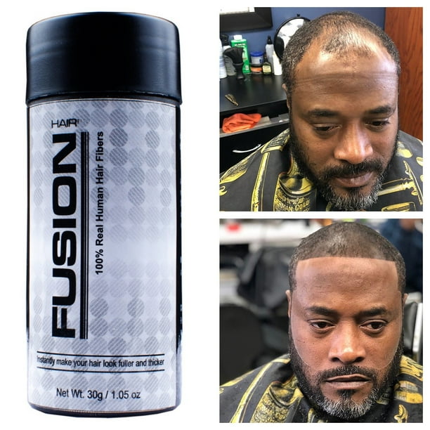 HAIR FUSION - 100% Real Human Hair Fibers - Conceal bald and thinning hair - Root touch up - Volumizer - Unisex ( oz, Black) oz HAIR FUSION - 100% Real Human Hair Fibers - Conceal bald and thinning hair - Root touch up - Volumizer - Unisex ( oz, Black) oz