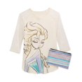 thumbnail image 2 of Disney Girls Elsa Lace Front 2-fer camiseta gráfica, blanco roto, L (14) Disney Camiseta gráfica, 2 of 2