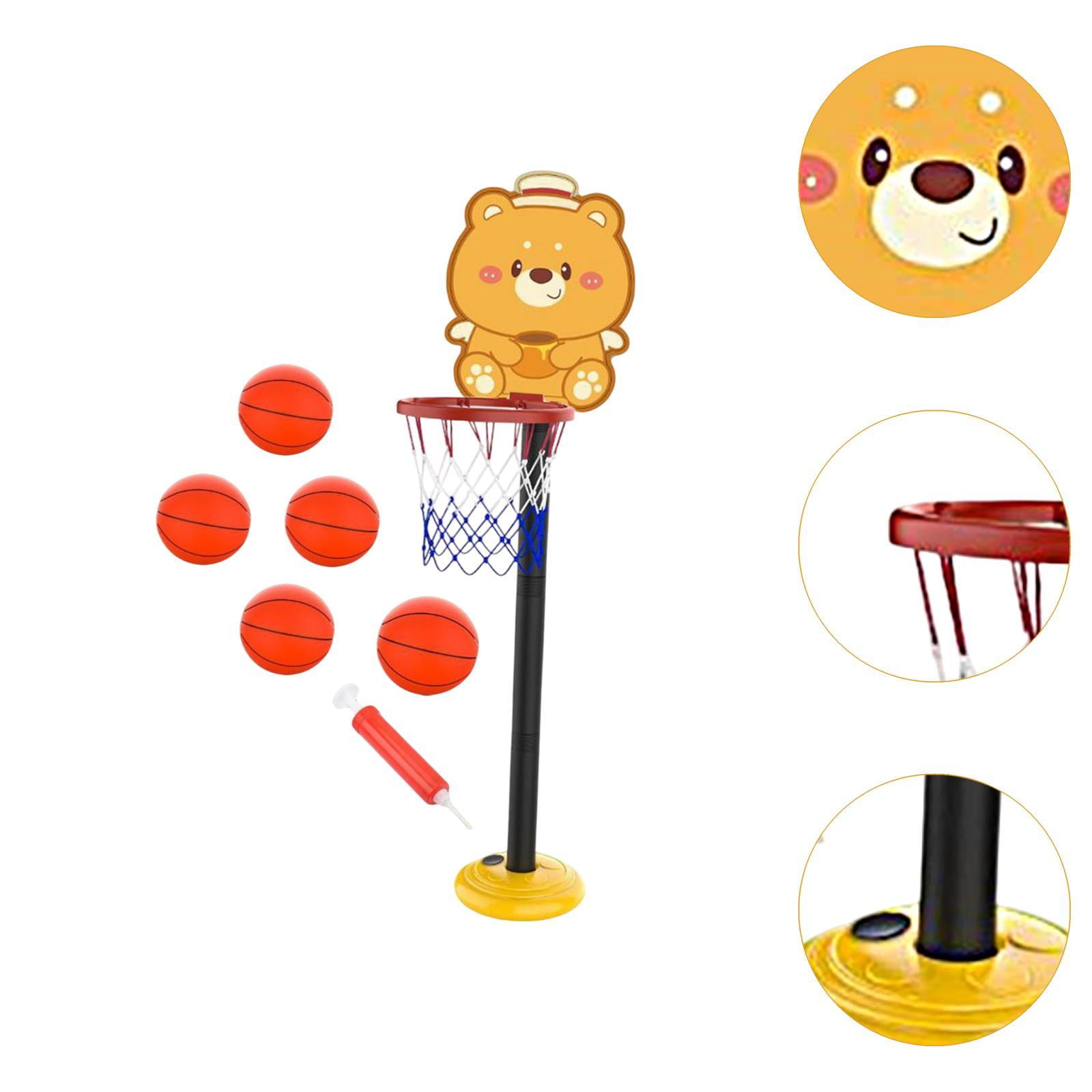 harayaa Basketball Hoop Set for Kids Basketball Stand Basket Supplies Basketball Net for Yellow