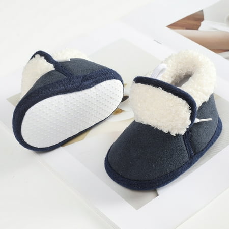

SYNPOS Infant Toddler Baby Girl Boys Winter Fleece Booties Newborn Warm Snow Boots