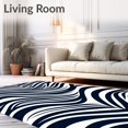 thumbnail image 2 of ODIKA 5'x7' Machine Washable Non-Slip Area Rug, Wave Foldable Plastic Recreation High Traffic Rug, Black, 701170, 2 of 7