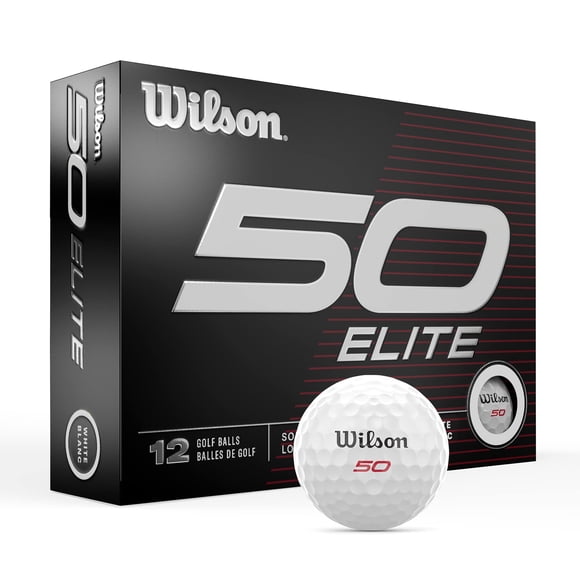 Pelotas de golf Wilson Fifty Elite, paquete de 12, color blanco